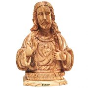 olivewoodhandmadeintheholylandjesussacred-heart-of-jesus-bust